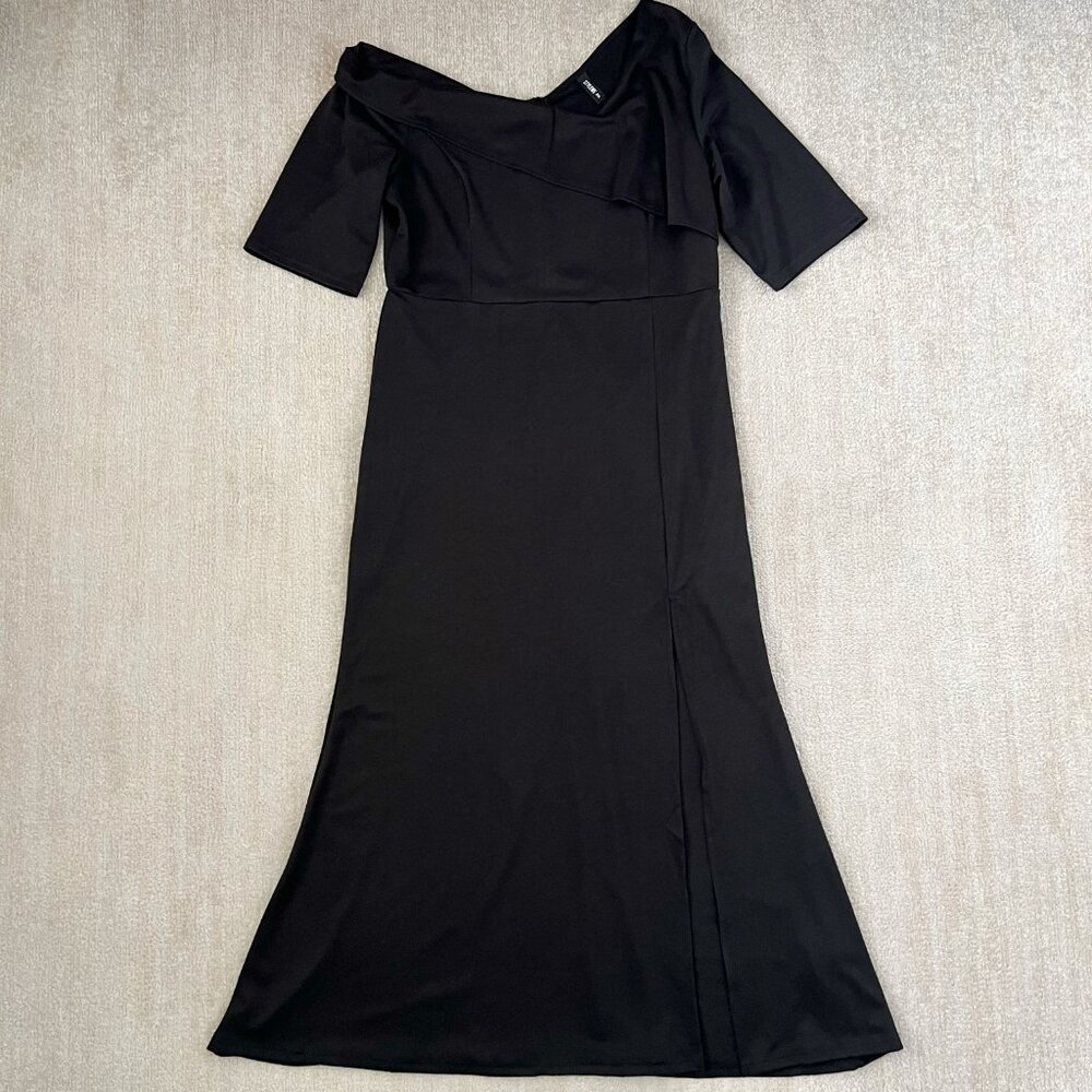 Stylewe Black Short Sleeve Maxi Dress 2XL